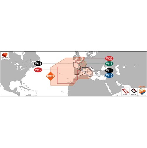 C-MAP SD FORMAT MEGA WIDE PROMO CHART MW3 EW-M010 W EUR COASTS