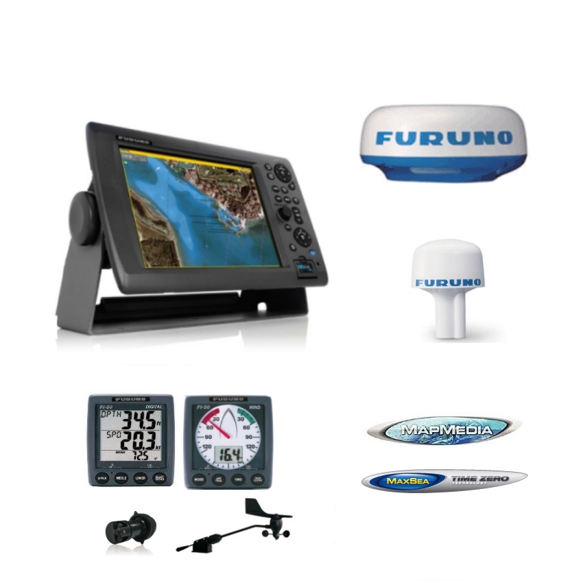 FURUNO MFD8 PLUS 2KW RADAR PLUS GPS320B PLUS CHART AND S/D/W INS