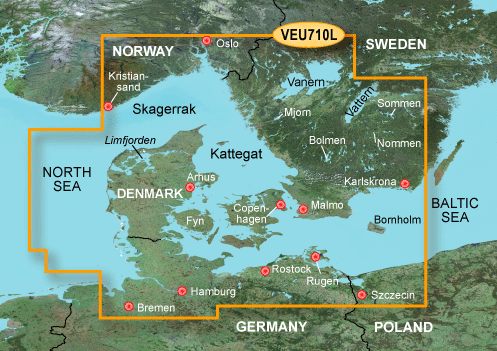 Garmin G2 Vision Large  - VEU710L - Denmark, Skagerrak & Kattega