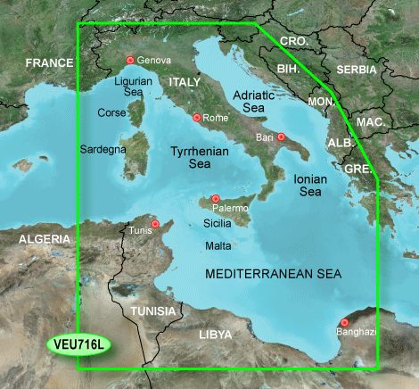 Garmin G2 Vision Large - VEU716L - Mediterranean, Central