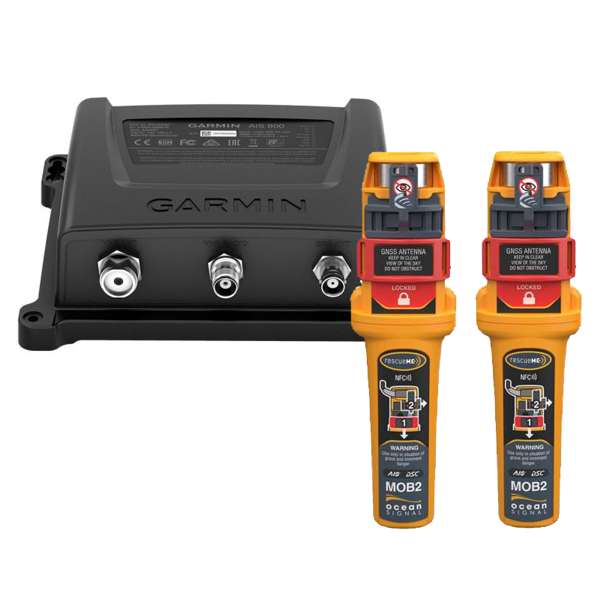 Garmin AIS 800 AIS Transponder + 2 Ocean Signal RescueMe MOB2 Bundle Pack
