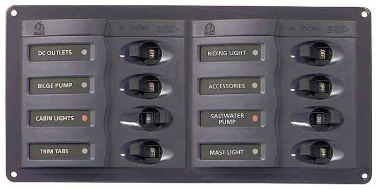 BEP 8 WAY DC CIRCUIT BREAKER PANEL HORIZONTAL
