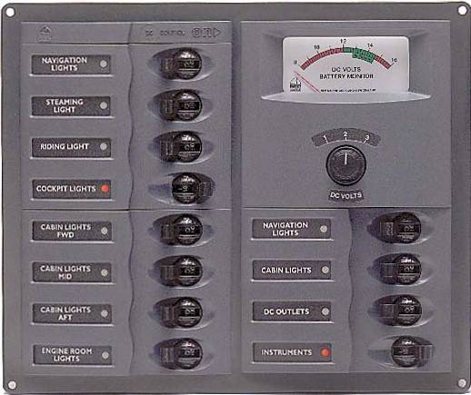 BEP 12 WAY DC CIRCUIT BREAKER PANEL VERTICAL