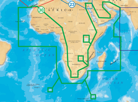 NAVIONICS XL9 CF FORMAT 30X AFRICA AND MIDDLE EAST