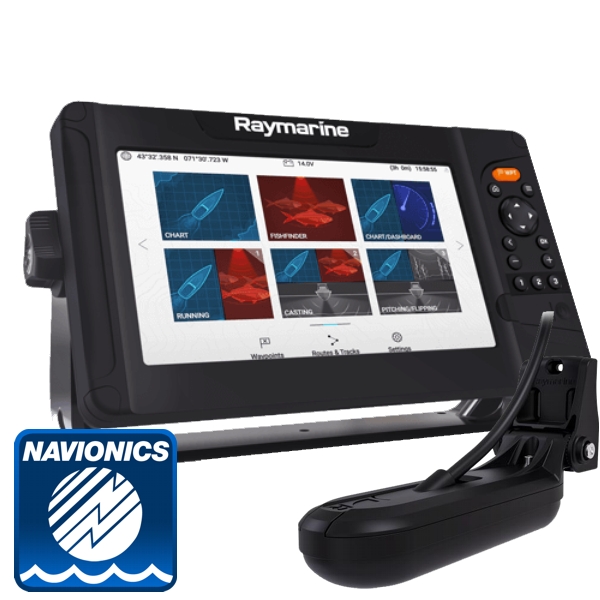 Raymarine Element 9 HV w/ HV-100 Transom Transducer With Navionics Silver Chart Raymarine Element 9 HV w/ HV-100 Transom Transducer With Navionics Silver Chart