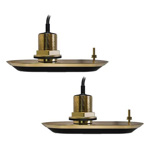 Raymarine RV-212 RealVision Thru-Hull Bronze 12Deg 3D Port & Starboard Pair of Transducers (10m Cable)