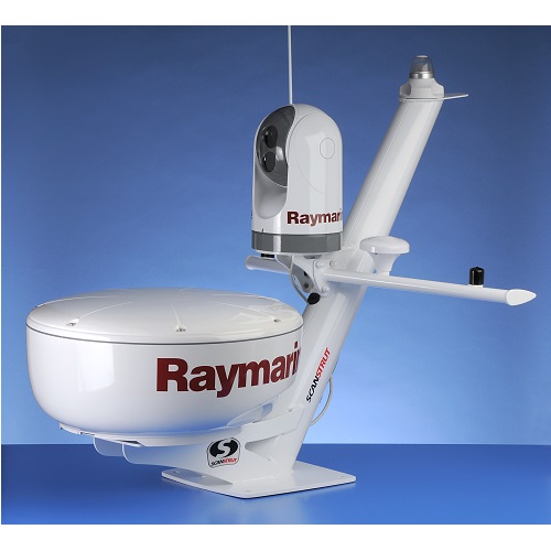 Scanstrut PTM-R1-1 tapered radar mast for Raymarine / Garmin / Navico BR24 / 3G / 4G radomes + lights, cameras and GPS / VHF ant