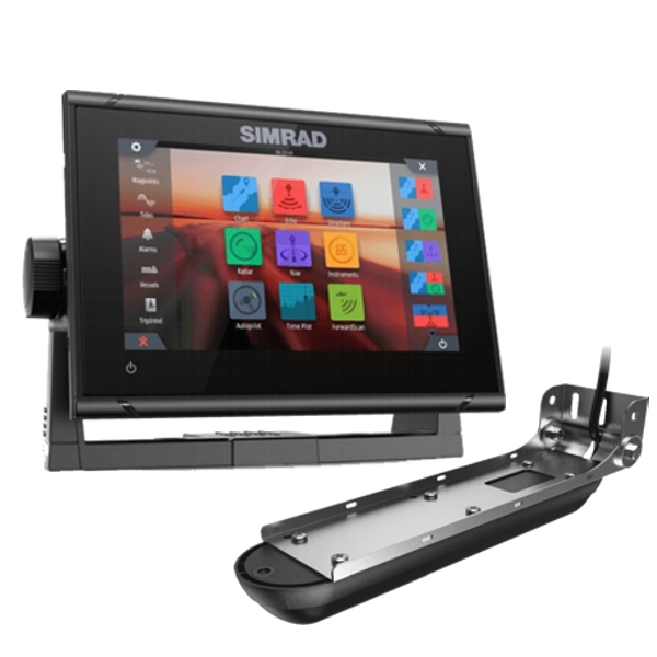 Simrad GO7 XSR Display With Transom Active Imaging 3 in 1Transducer