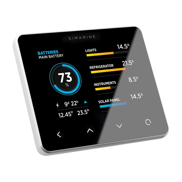 Simarine PICO Battery Monitor With Silver Bezel (Display Only)