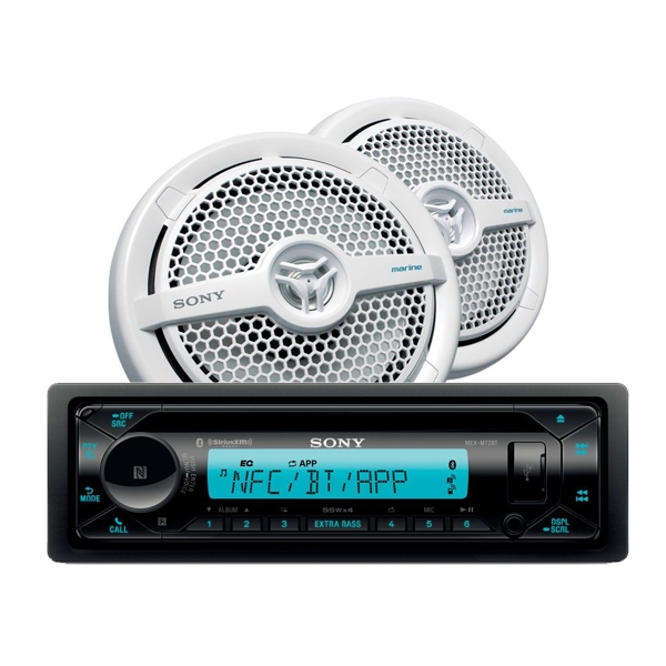 Sony MEX-M72BT Marine CD Receiver / Bluetooth + MP1621 160W speaker Sony MEX-M72BT Marine CD Receiver / Bluetooth + MP1621 160W speaker