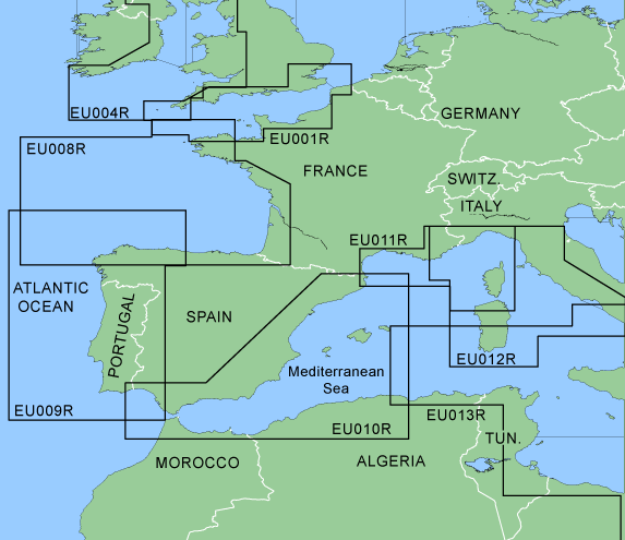 Bluechart Pre-Programmed Chip Regular Atlantic Coast / Western M